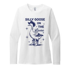 Silly Goose On The Loose Silly Goose Farm Womens CVC Long Sleeve Shirt