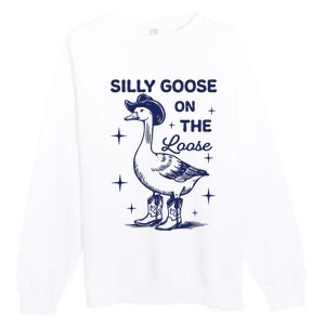 Silly Goose On The Loose Silly Goose Farm Premium Crewneck Sweatshirt