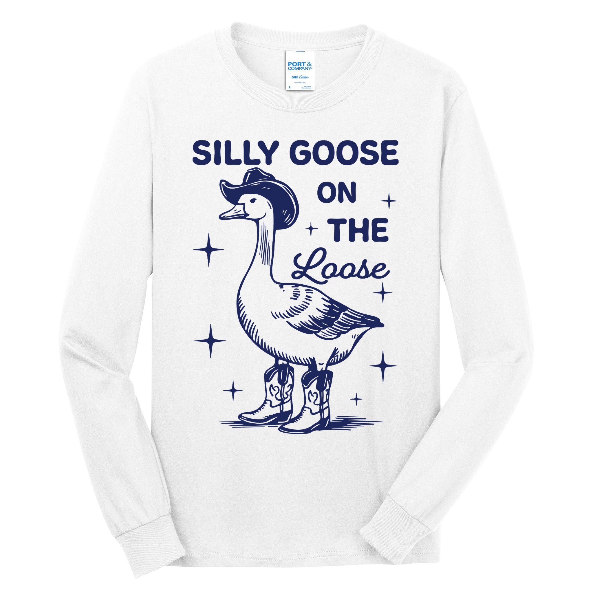 Silly Goose On The Loose Silly Goose Farm Tall Long Sleeve T-Shirt