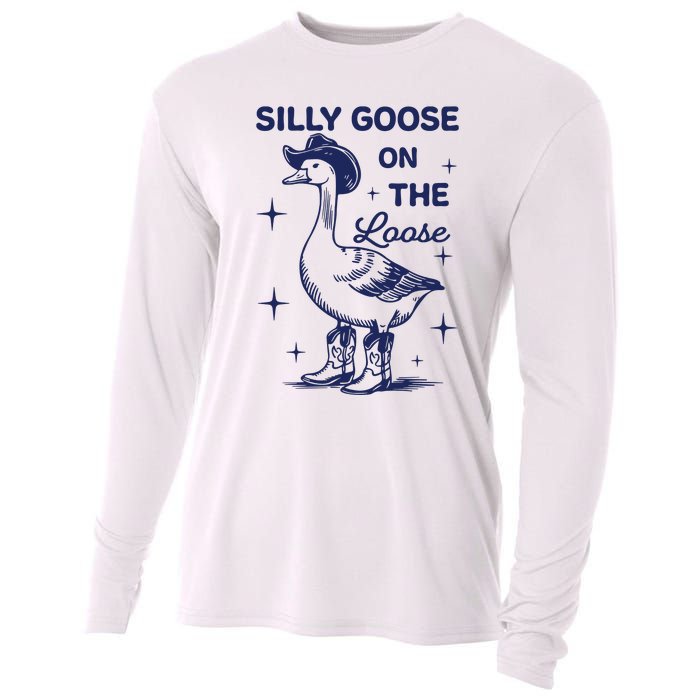 Silly Goose On The Loose Silly Goose Farm Cooling Performance Long Sleeve Crew