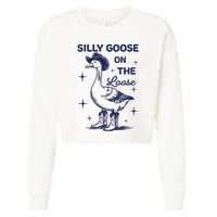 Silly Goose On The Loose Silly Goose Farm Cropped Pullover Crew