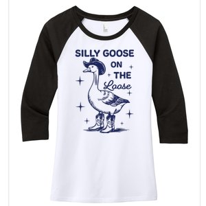 Silly Goose On The Loose Silly Goose Farm Women's Tri-Blend 3/4-Sleeve Raglan Shirt