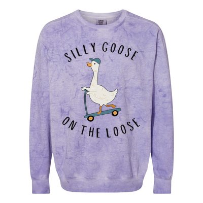 Silly Goose On The Loose Colorblast Crewneck Sweatshirt