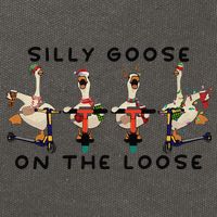 Silly Goose On The Loose Christmas Silly Goose University Funny Goose Cotton Canvas Backpack