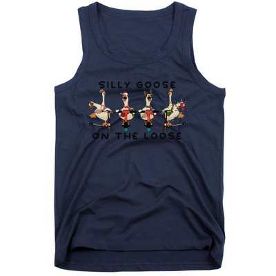 Silly Goose On The Loose Christmas Silly Goose University Funny Goose Tank Top