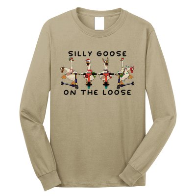 Silly Goose On The Loose Christmas Silly Goose University Funny Goose Long Sleeve Shirt