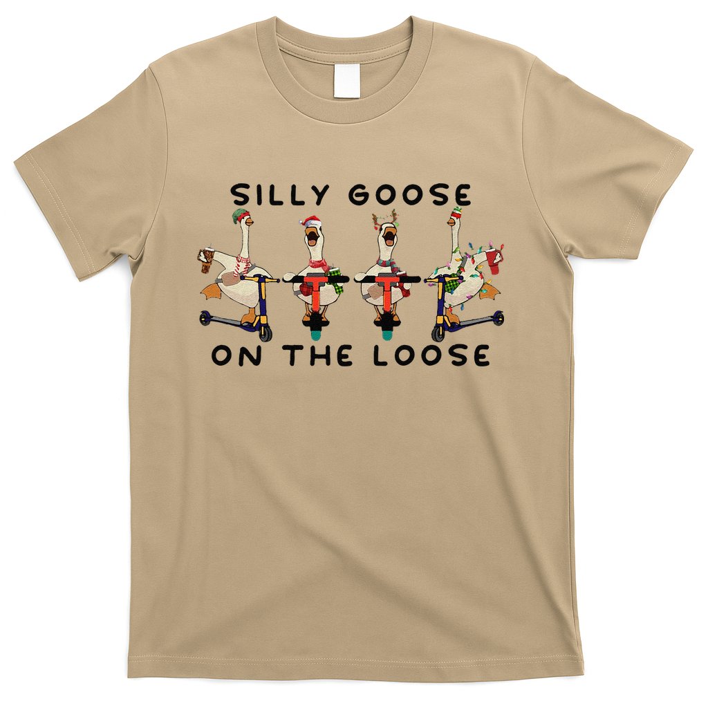 Silly Goose On The Loose Christmas Silly Goose University Funny Goose T-Shirt