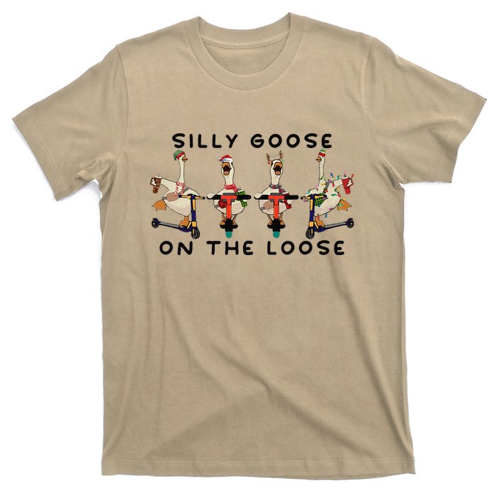 Silly Goose On The Loose Christmas Silly Goose University Funny Goose T-Shirt