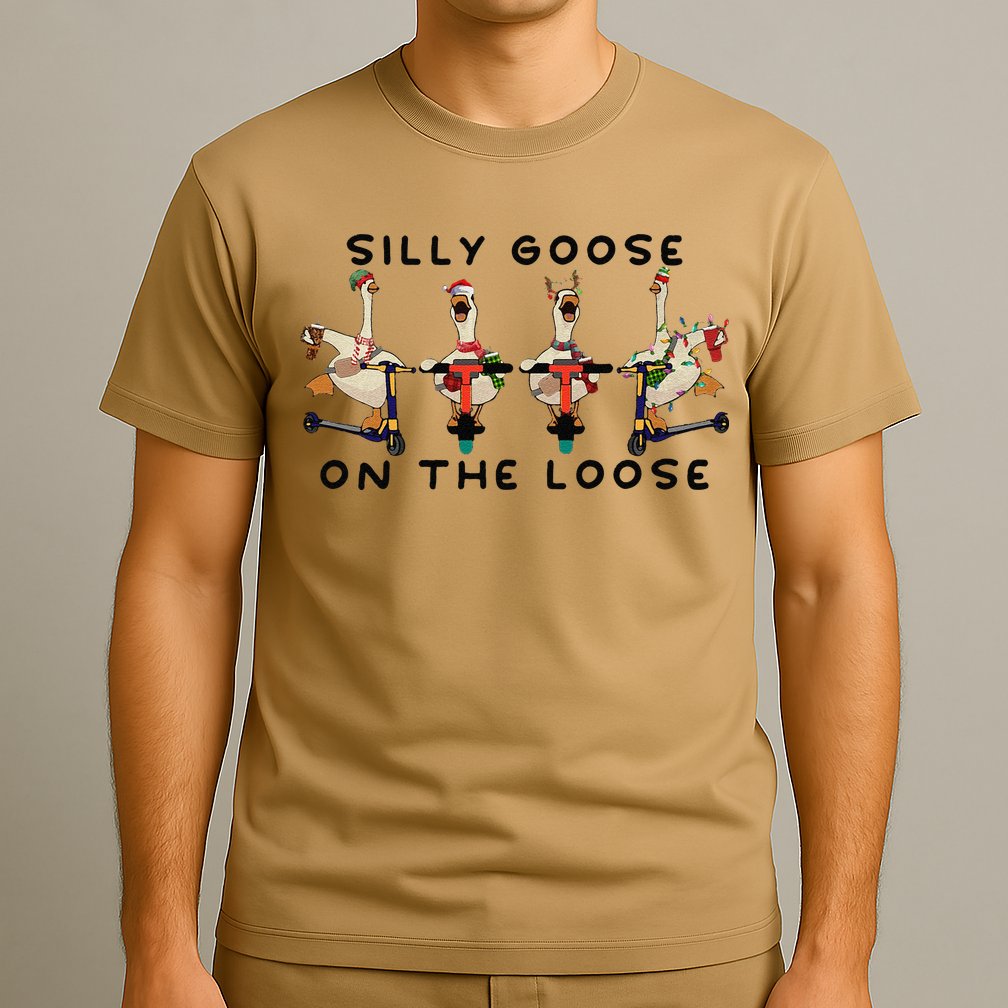 Silly Goose On The Loose Christmas Silly Goose University Funny Goose T-Shirt