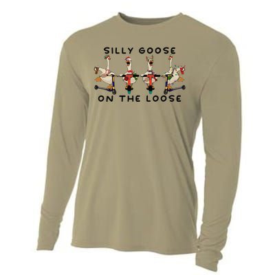 Silly Goose On The Loose Christmas Silly Goose University Funny Goose Cooling Performance Long Sleeve Crew