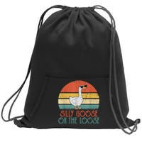 Silly Goose On The Loose Funny Saying Sweatshirt Cinch Pack Bag