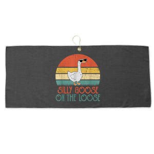 Silly Goose On The Loose Funny Saying Large Microfiber Waffle Golf Towel