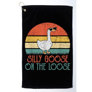 Silly Goose On The Loose Funny Saying Platinum Collection Golf Towel