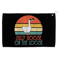 Silly Goose On The Loose Funny Saying Grommeted Golf Towel