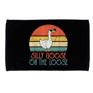 Silly Goose On The Loose Funny Saying Microfiber Hand Towel