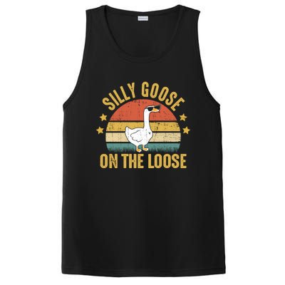 Silly Goose On The Loose Funny Saying Gift PosiCharge Competitor Tank