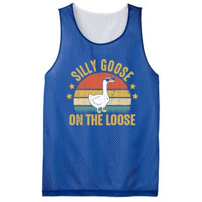 Silly Goose On The Loose Funny Saying Gift Mesh Reversible Basketball Jersey Tank