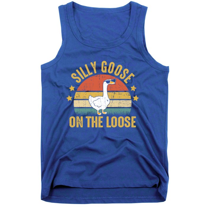 Silly Goose On The Loose Funny Saying Gift Tank Top