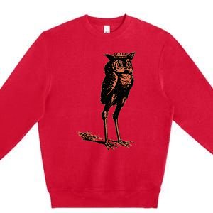 Stolas Goetic Owl Demon Prince Premium Crewneck Sweatshirt