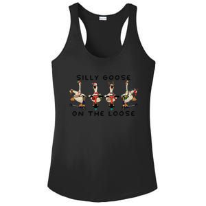 Silly Goose On The Loose Christmas Silly Goose University Funny Goose Ladies PosiCharge Competitor Racerback Tank