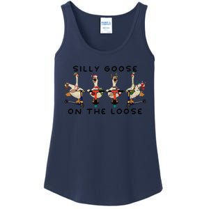 Silly Goose On The Loose Christmas Silly Goose University Funny Goose Ladies Essential Tank