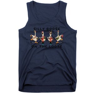 Silly Goose On The Loose Christmas Silly Goose University Funny Goose Tank Top