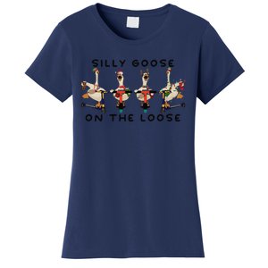 Silly Goose On The Loose Christmas Silly Goose University Funny Goose Women's T-Shirt