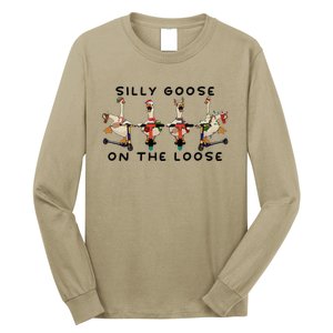 Silly Goose On The Loose Christmas Silly Goose University Funny Goose Long Sleeve Shirt