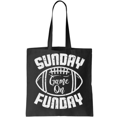 Sunday Game On Funday American Football Day Tote Bag