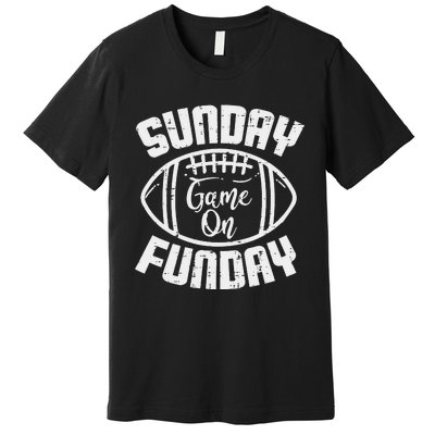 Sunday Game On Funday American Football Day Premium T-Shirt