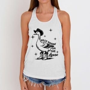 Silly Goose On The Loose Women's Knotted Racerback Tank