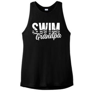 Swim Grandpa Of A Swimmer Grandfather Swimming Grandpa Gift Ladies PosiCharge Tri-Blend Wicking Tank