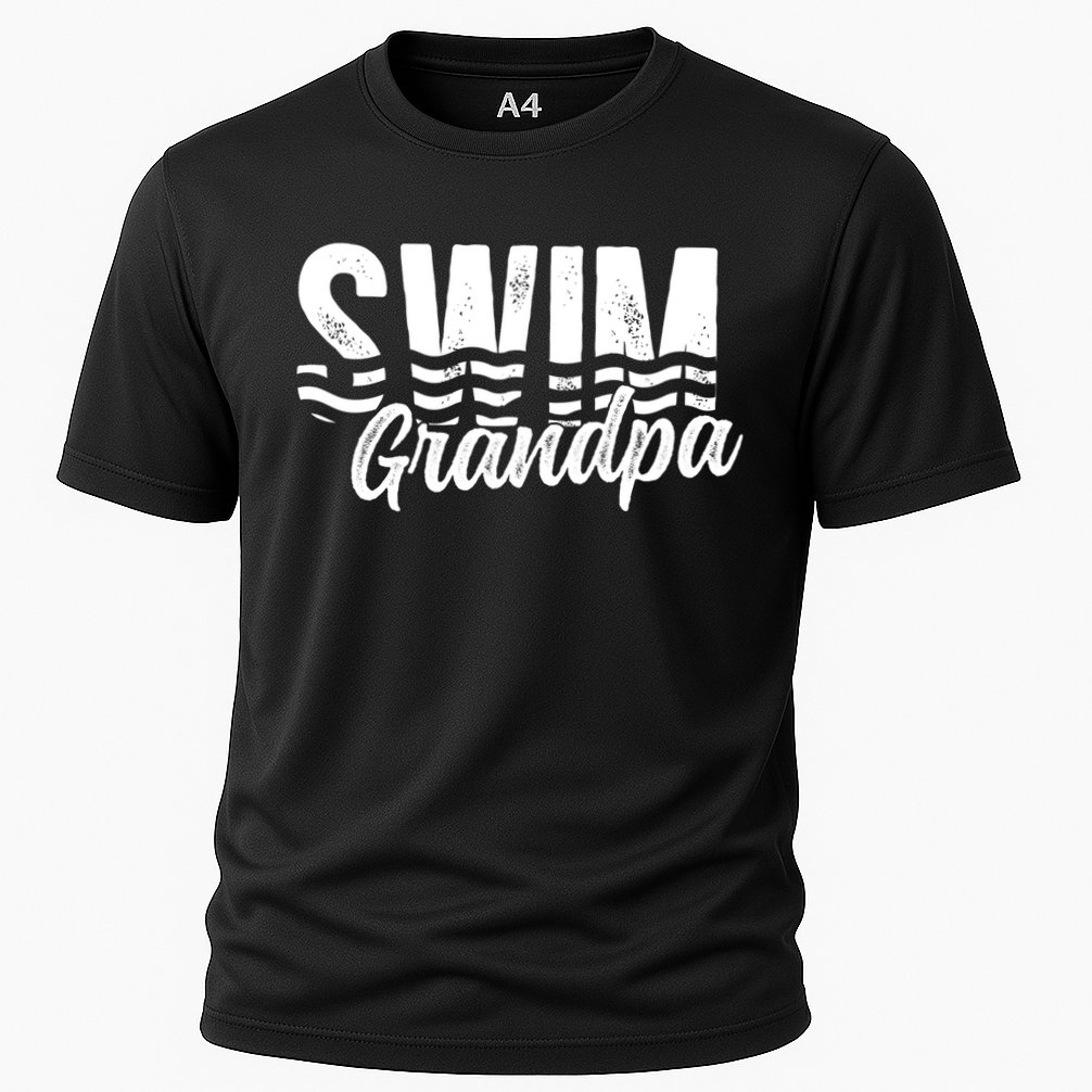 Swim Grandpa Of A Swimmer Grandfather Swimming Grandpa Gift Performance Shirt