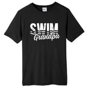 Swim Grandpa Of A Swimmer Grandfather Swimming Grandpa Gift Tall Fusion ChromaSoft Performance T-Shirt