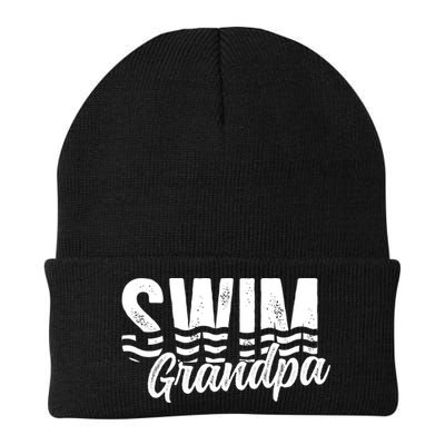 Swim Grandpa Of A Swimmer Grandfather Swimming Grandpa Gift Beanie