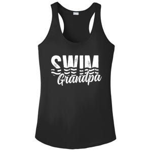 Swim Grandpa Of A Swimmer Grandfather Swimming Grandpa Gift Ladies PosiCharge Competitor Racerback Tank