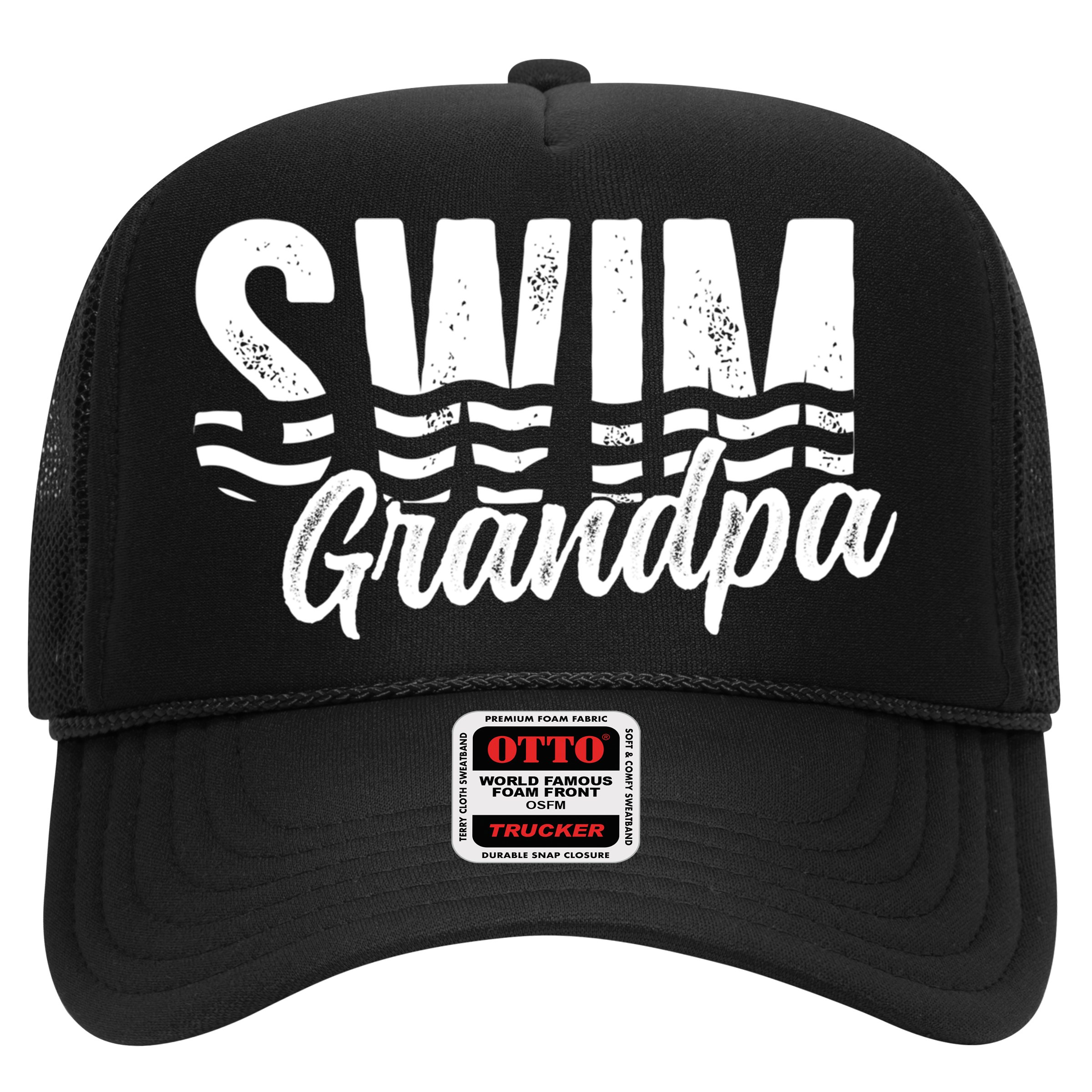 Swim Grandpa Of A Swimmer Grandfather Swimming Grandpa Gift Hat