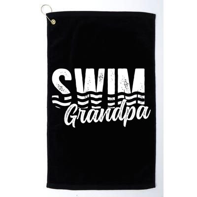 Swim Grandpa Of A Swimmer Grandfather Swimming Grandpa Gift Golf Towel