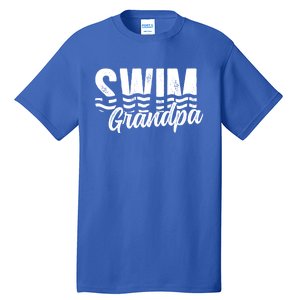 Swim Grandpa Of A Swimmer Grandfather Swimming Grandpa Gift Tall T-Shirt