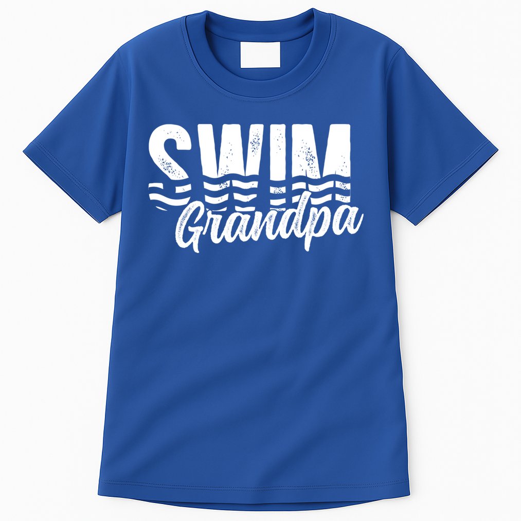 Swim Grandpa Of A Swimmer Grandfather Swimming Grandpa Gift Tall T-Shirt