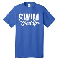 Swim Grandpa Of A Swimmer Grandfather Swimming Grandpa Gift Tall T-Shirt