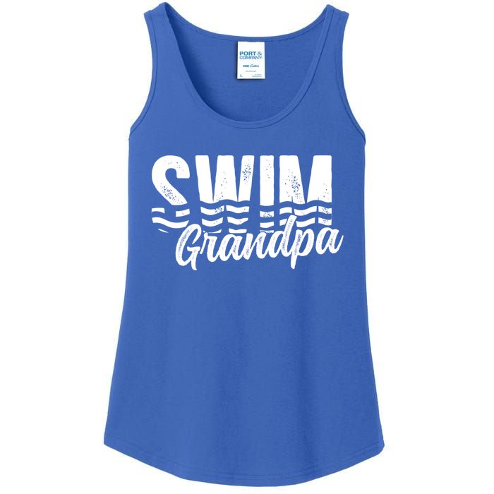 Swim Grandpa Of A Swimmer Grandfather Swimming Grandpa Gift Ladies Essential Tank