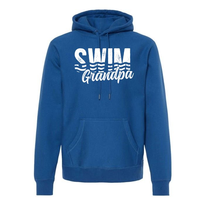 Swim Grandpa Of A Swimmer Grandfather Swimming Grandpa Gift Premium Hoodie