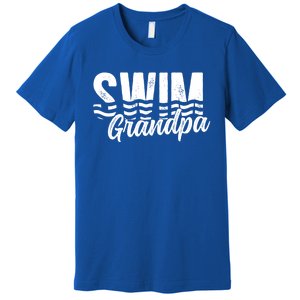 Swim Grandpa Of A Swimmer Grandfather Swimming Grandpa Gift Premium T-Shirt