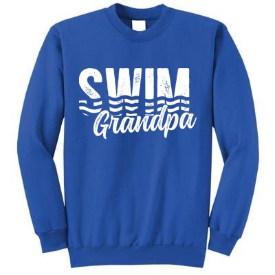 Swim Grandpa Of A Swimmer Grandfather Swimming Grandpa Gift Tall Sweatshirt