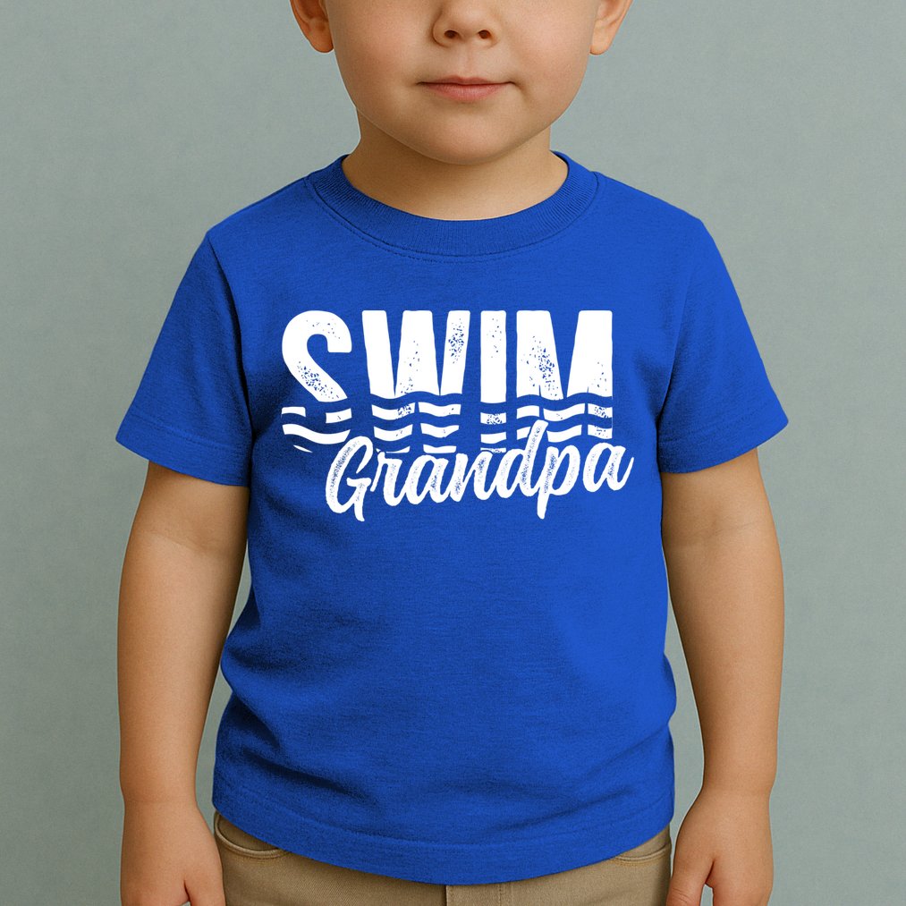 Swim Grandpa Of A Swimmer Grandfather Swimming Grandpa Gift Toddler T-Shirt