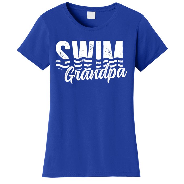 Swim Grandpa Of A Swimmer Grandfather Swimming Grandpa Gift Women's T-Shirt