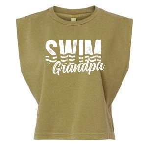 Swim Grandpa Of A Swimmer Grandfather Swimming Grandpa Gift Garment-Dyed Women's Muscle Tee