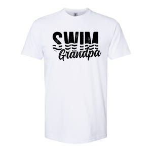 Swim Grandpa Of A Swimmer Grandfather Swimming Grandpa Gift Softstyle CVC T-Shirt