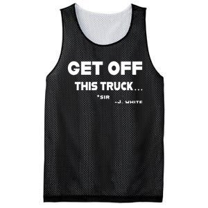 Sayiwont Get Off This Truck Sir J White Mesh Reversible Basketball Jersey Tank